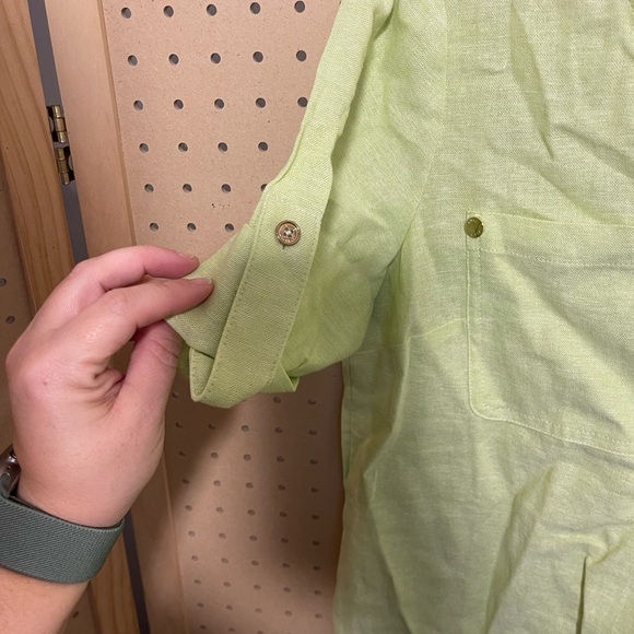 NWT Anne Klein naturally blended with Linen light green top size small - Picture 8 of 11
